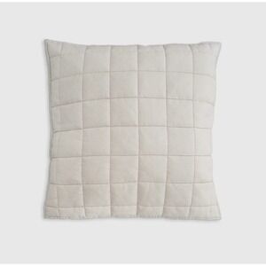 NWOT QUINCE Classic Designer‎ Euro Pillow Sham Linen Box Quilt (1)  in Sand